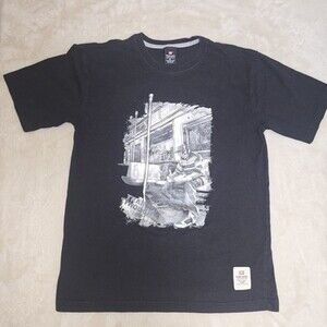 Y2K Ecko Unltd T-Shirt XL Black Gray BrickGraphic Streetwear Hip Hop Tee Tag 2xb